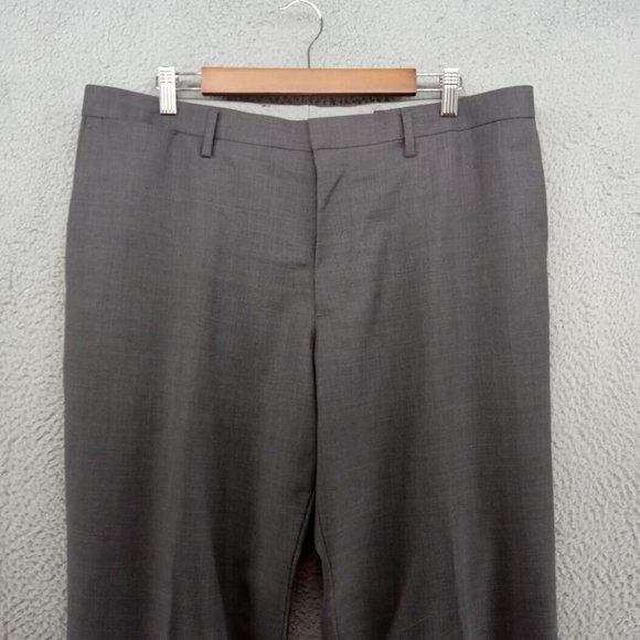 Banana Republic‎ Pants Mens 36x34 Gray Wool Dress Classic Fit Straight - Picture 2 of 9